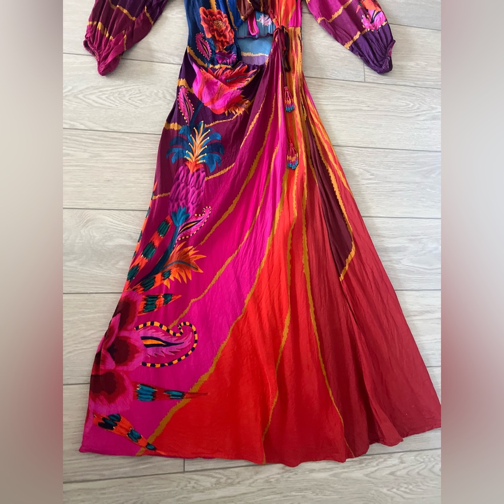 Farm Rio Vintage Wave Maxi Dress size xs - Picture 4 of 16